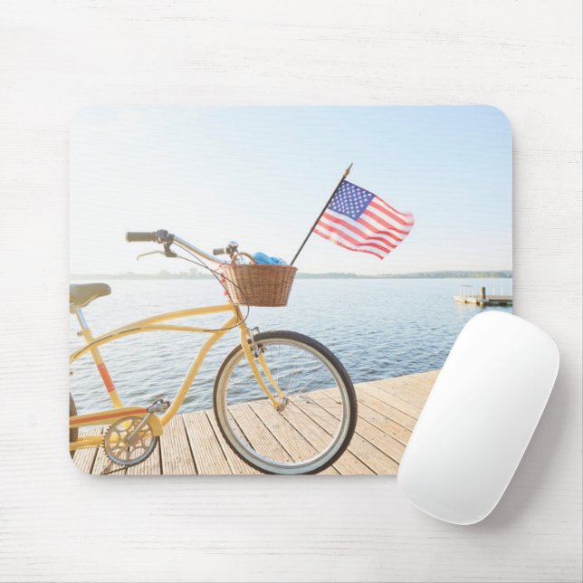 Wasser | Fahrrad am See Mousepad (Mit Mouse)