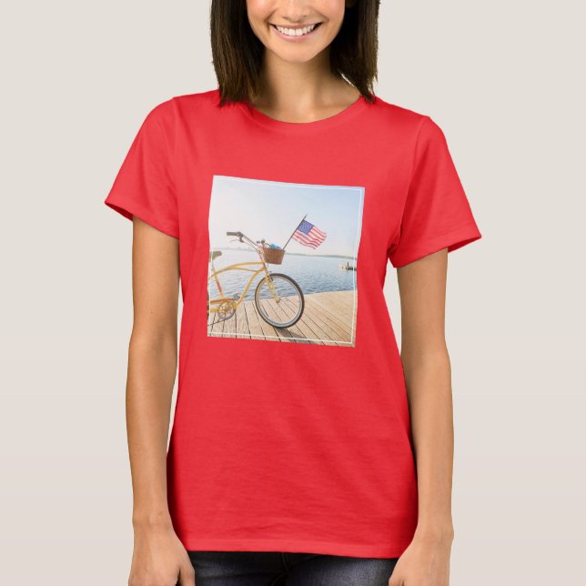 Wasser | Fahrrad am See T-Shirt (Vorderseite)