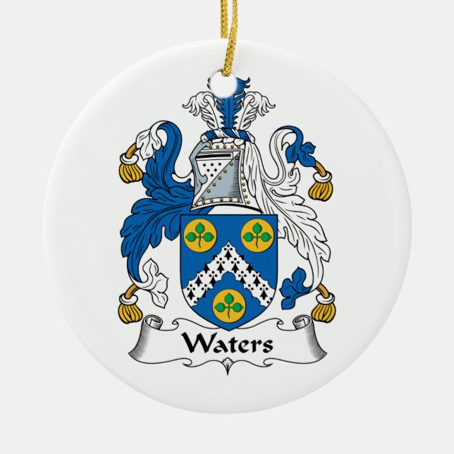 Wasser-Familienwappen Keramikornament (Vorne)