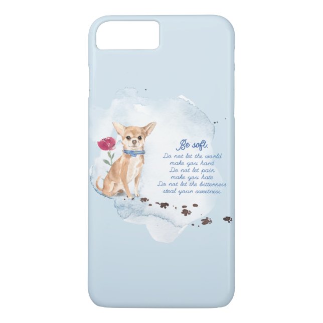 Wasser-FarbChihuahua-Hund und reizendes Zitat Case-Mate iPhone Hülle (Rückseite)