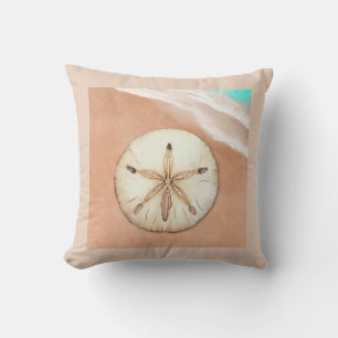 Wasser Farbe Sand Dollar am Strand Kissen