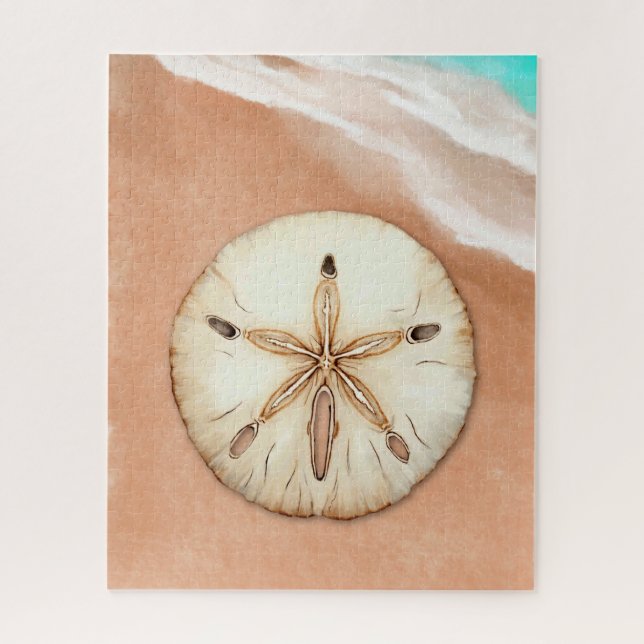 Wasser Farbe Sand Dollar am Strand Puzzle (Vertikal)