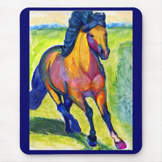 Wasser-Farbpferd Mousepad (Vorne)