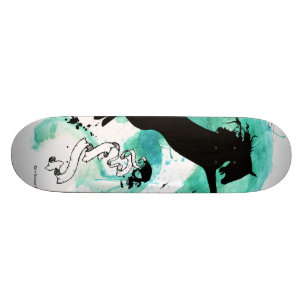 Wasser-Farbpferd - Skateboard