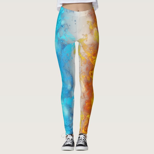 Wasser & Feuer Leggings (Vorderseite)