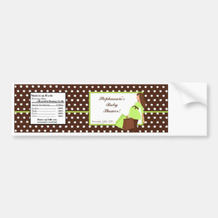 Wasser Flasche Etikett Grün Mod Mama Polka Dosen Autoaufkleber