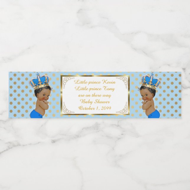 Wasser Flasche Etikett Zwillingsjunge & Junge, Zwi (Einzelnes Label)