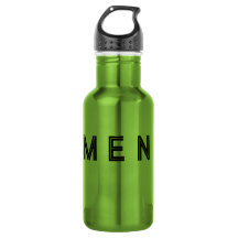 Wasser Flasche Männer Name Schwarzen Text Farbe Ap