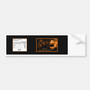 Wasser Flasche Mis XV Orange Black Autoaufkleber