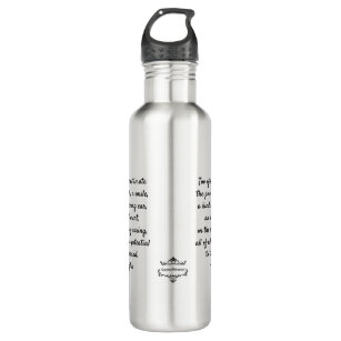 Wasser-Flasche ~ motivierend Zitat durch Löwen Edelstahlflasche