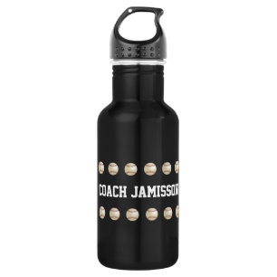 Wasser-Flasche, personalisiert, Baseballtrainer, Trinkflasche