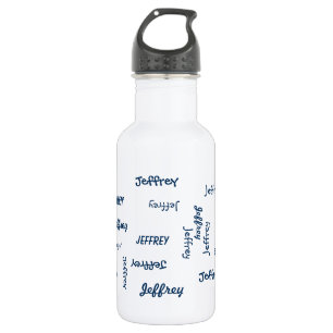 Wasser-Flasche, personalisiertes, Namensblau auf Trinkflasche