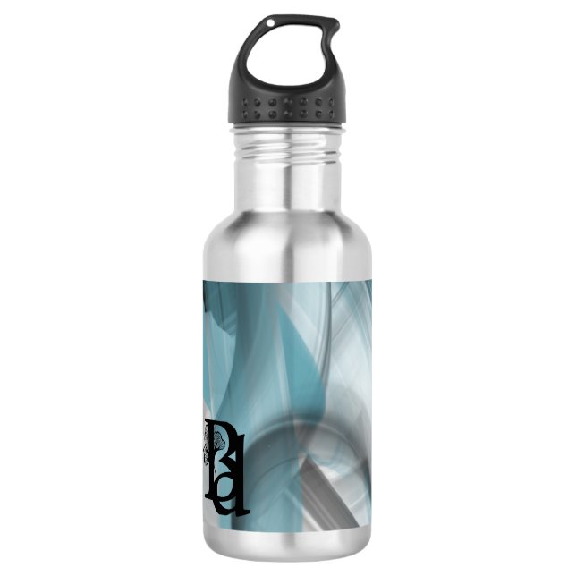 Wasser Flasche Trend Abstrakt Art Blue Ozean Edelstahlflasche (Vorderseite)