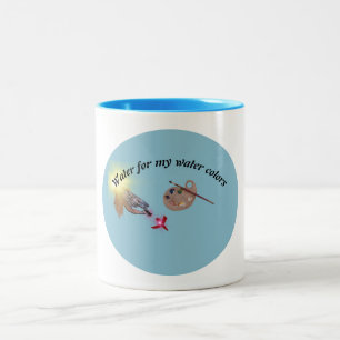Wasser für meine Wasserfarben Zweifarbige Tasse