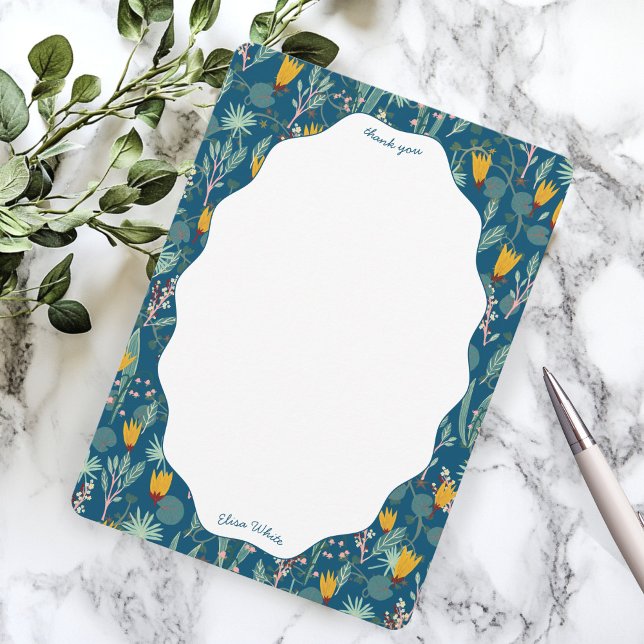 Wasser Garten Floral Brautparty Süß INDIVIDUELL Dankeskarte (Water Garden Floral Bridal Shower Cute CUSTOM Thank You Card
)