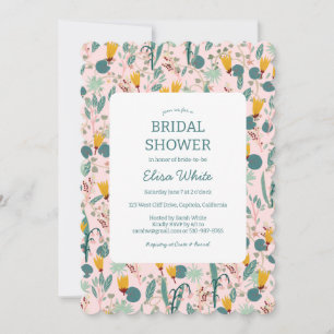 Wasser Garten Florale Hochzeitsdusche Süß EINZELAN Einladung
