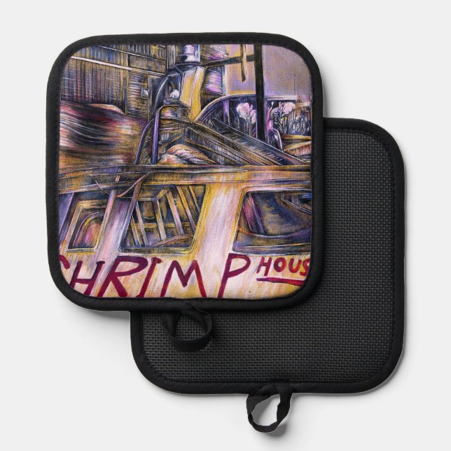 Wasser. geborenes Geheimnis. Topflappen (Vorderseite/Rückseite)