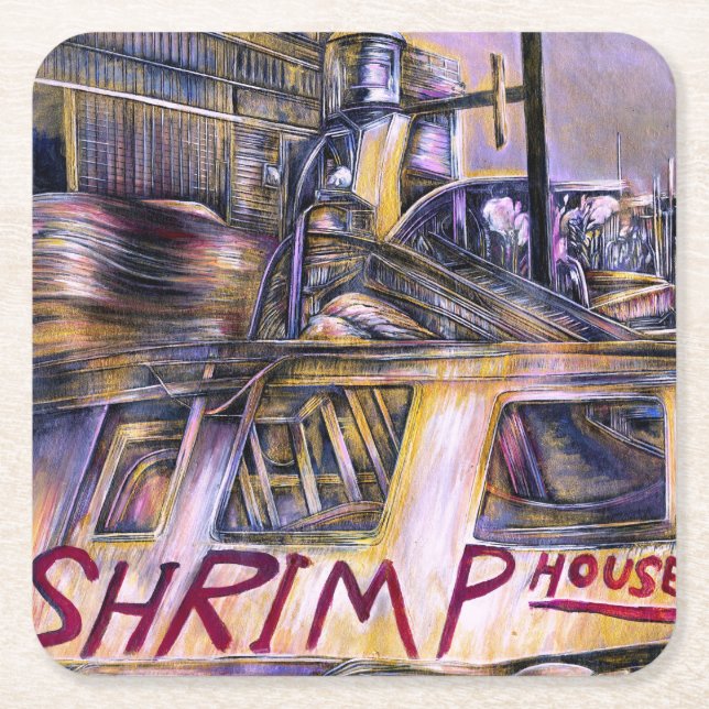 Wasser-Geborenes Mystery Meat Rechteckiger Pappuntersetzer (Vorderseite)