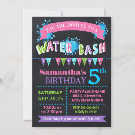 Wasser Geburtstag Bash Sommer Partys Halbpension R Einladung