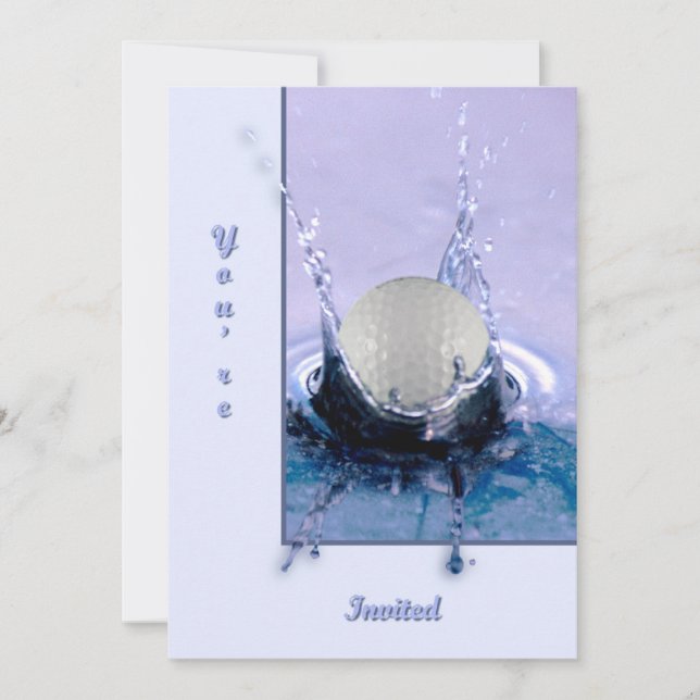 Wasser-Gefahr Einladung (Vorderseite)