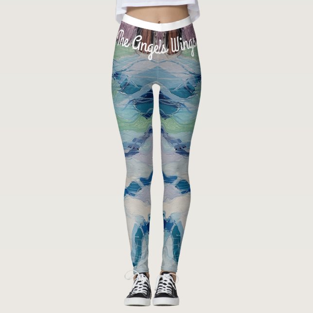 Wasser gemusterte Leggings, die Flügel des Engels Leggings (Vorderseite)