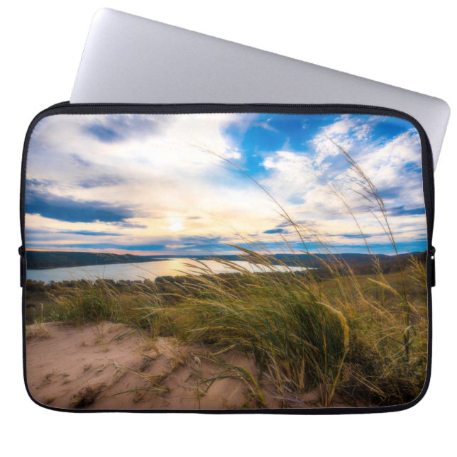 Wasser | Glen Lake Sleeping Bear Dunes Michigan Laptopschutzhülle (Vorderseite)