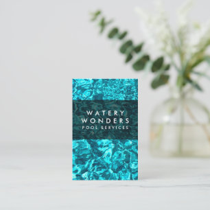 Wasser Glitzern Schwimmbad Reinigung Gärtner Visitenkarte