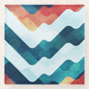 Wasser-Grunge-Effekt Nahtloses Muster Glasuntersetzer