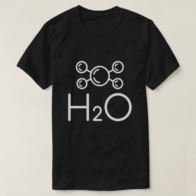 Wasser H2O Chemie Molekularestruktur T-Shirt (Design vorne)