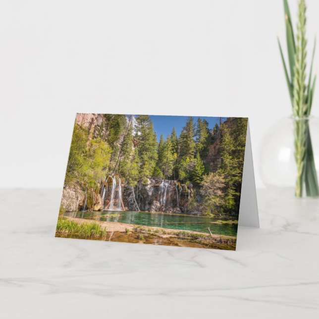 Wasser | Hanging Lake Glenwood Springs, Colorado Karte (Vorderseite)