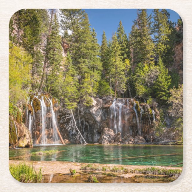 Wasser | Hanging Lake Glenwood Springs, Colorado Rechteckiger Pappuntersetzer (Vorderseite)