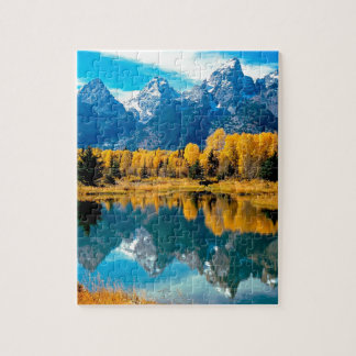 Wasser-Herbst großartiger Teton Nationalpark Puzzle