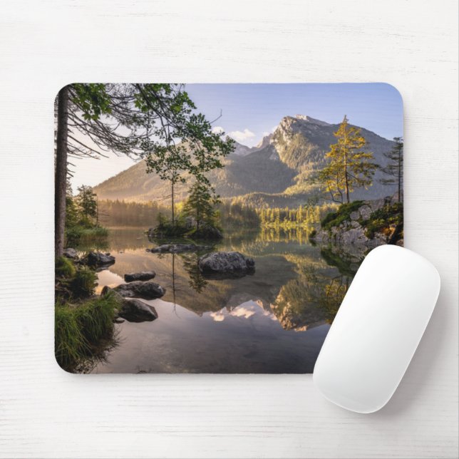Wasser | Hintersee Berchtesgaden Deutschland Mousepad (Mit Mouse)