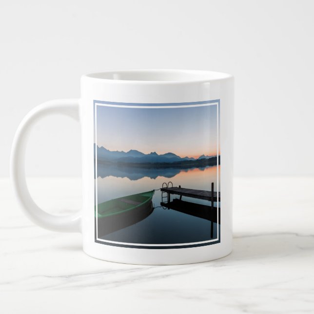 Wasser | Hopfensee Bayerische Alpen Deutschland Jumbo-Tasse (Links)
