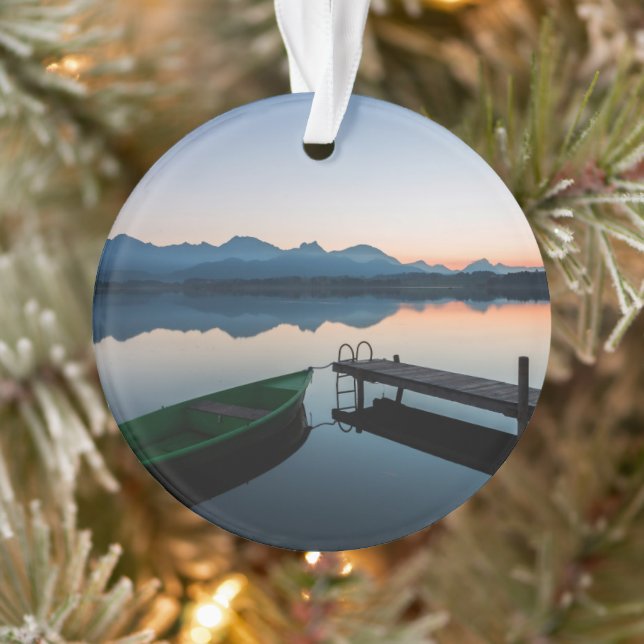 Wasser | Hopfensee Bayerische Alpen Deutschland Ornament (Baum)