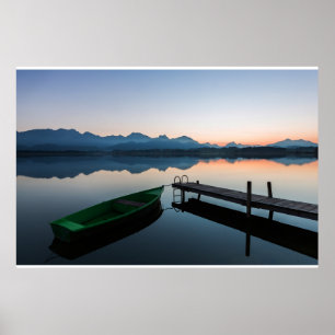 Wasser   Hopfensee Bayerische Alpen Deutschland Poster