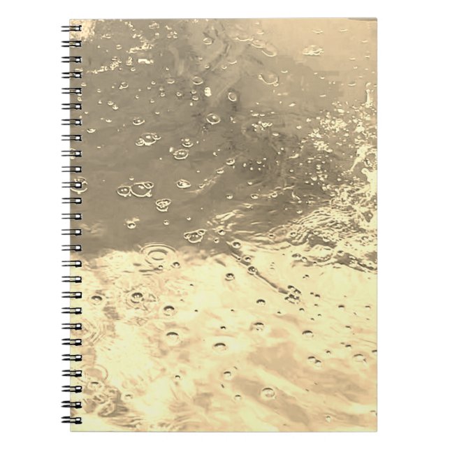 Wasser im Sepia-Notebook Notizblock (Vorderseite)
