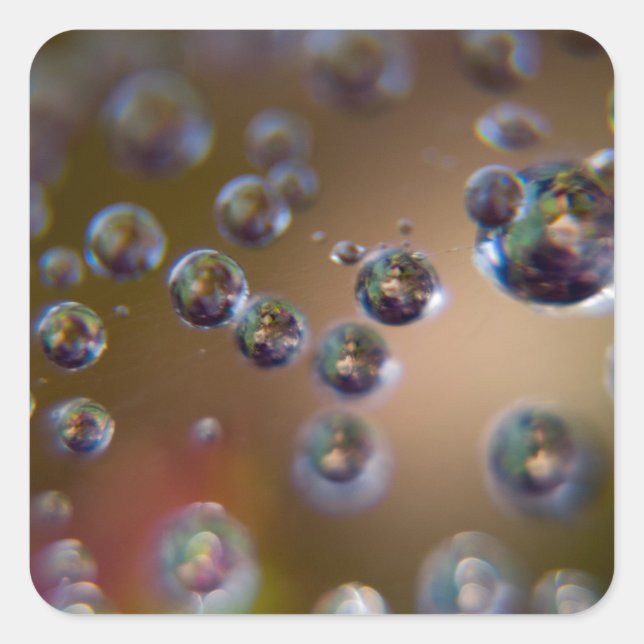 Wasser in Bewegung Quadratischer Aufkleber (Vorderseite)