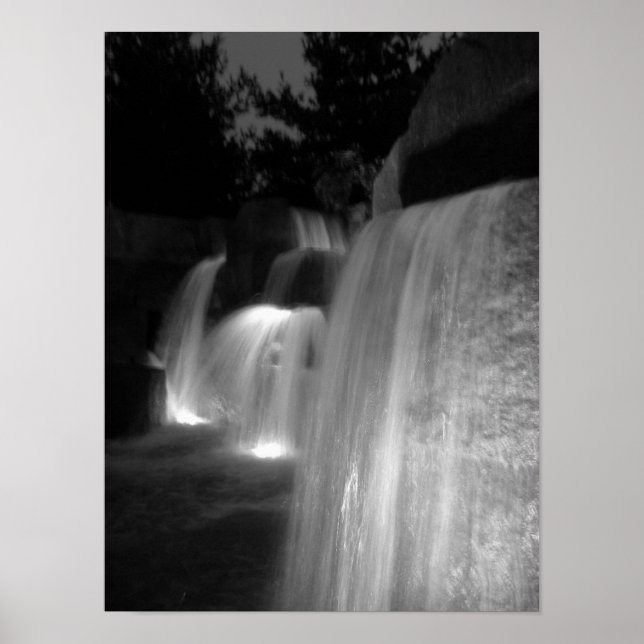 Wasser in der Nacht Poster (Vorne)