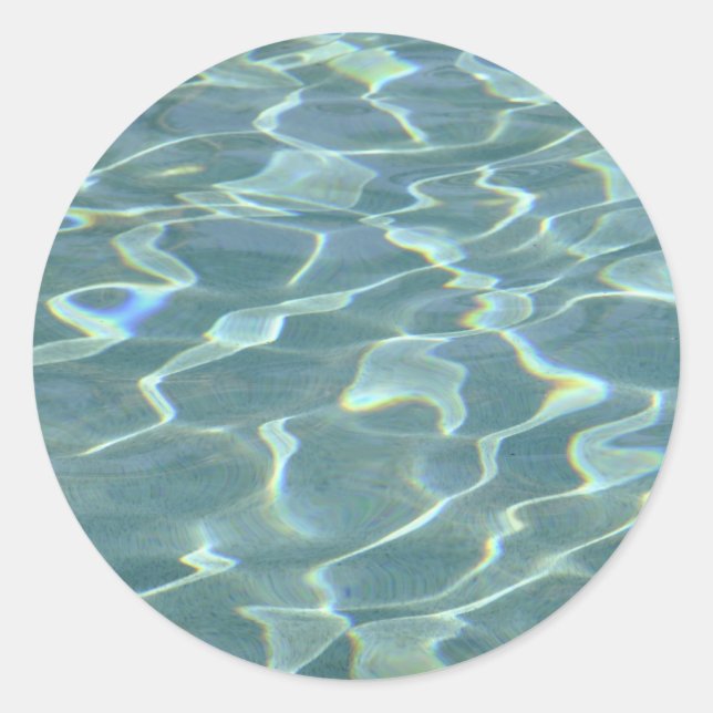 Wasser in einem Pool Runder Aufkleber (Vorderseite)
