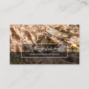 Wasser in einer klaren Bucht für den Bus für psych Visitenkarte