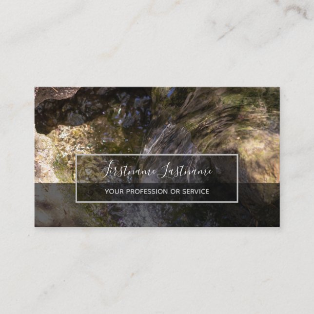 Wasser in einer klaren Bucht für den Bus für psych Visitenkarte (Vorderseite)