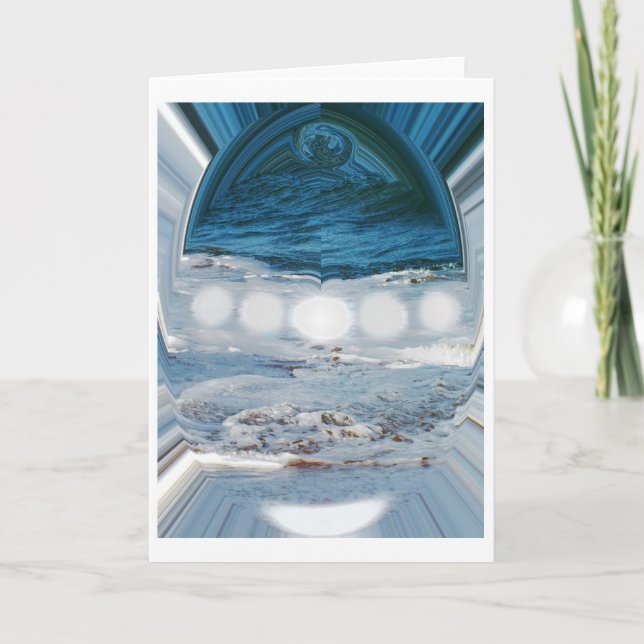 Wasser in einer Tröpfchenart Feiertagskarte (Vorderseite)