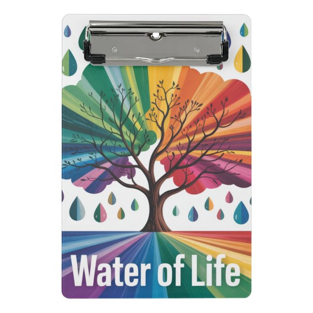 Wasser ist Leben Mini Klemmbrett (Vorderseite)