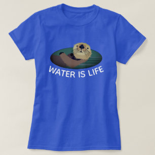 "Wasser ist Leben" mit Otter T-Shirt