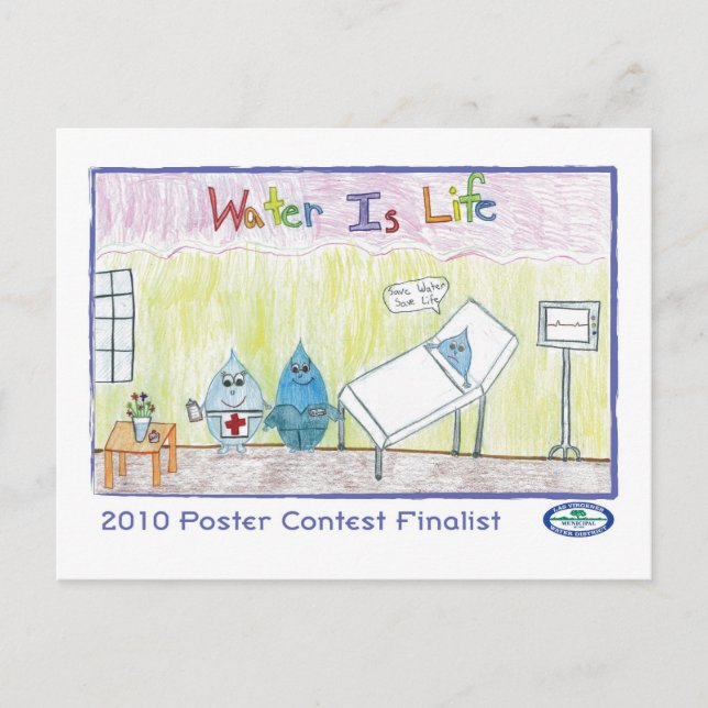 Wasser ist Leben Postkarte (Vorderseite)