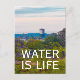 Wasser ist Lebenswasserturm Umweltökologie Postkarte
