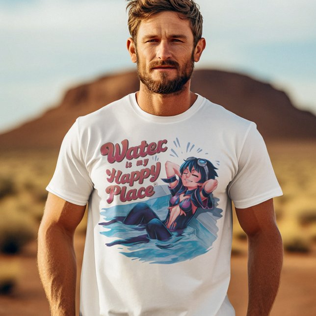 Wasser ist mein glücklicher Ort, wo die Ruhe unter T-Shirt (Von Creator hochgeladen)