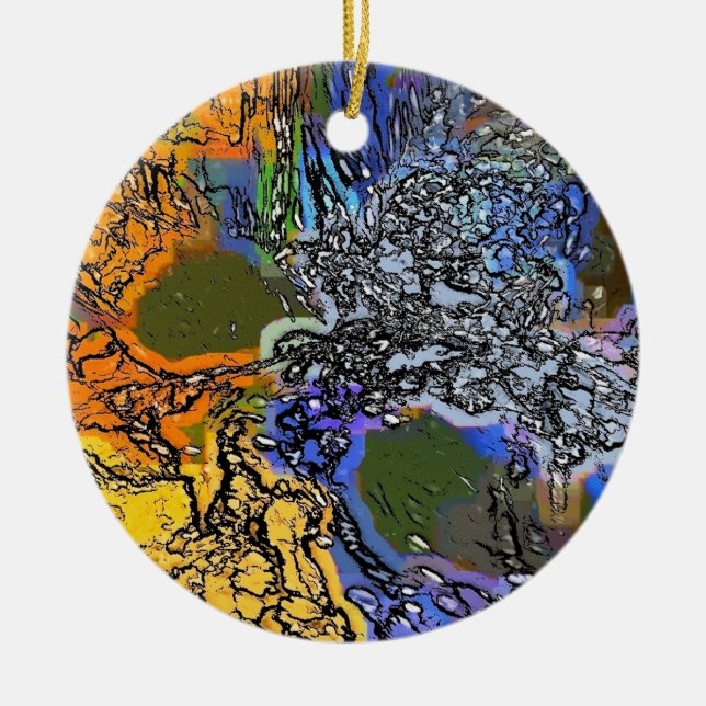 WASSER KERAMIKORNAMENT (Vorne)