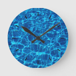 WASSER. KLARER BLAUER OCEAN WASSER WATCH RUNDE WANDUHR
